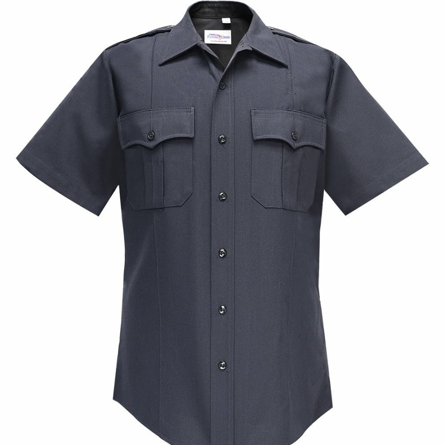 MEN Flying Cross Uniform Shirts | Deluxe Tactical 68% Poly/30%Rayon/2%Lycra® Men'S Ss Shirt