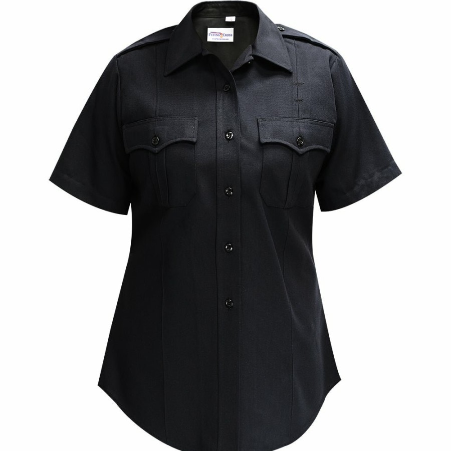 WOMEN Flying Cross Uniform Shirts | Deluxe Tropical Poly/Rayon Womens Ss Shirt | F1 154R66