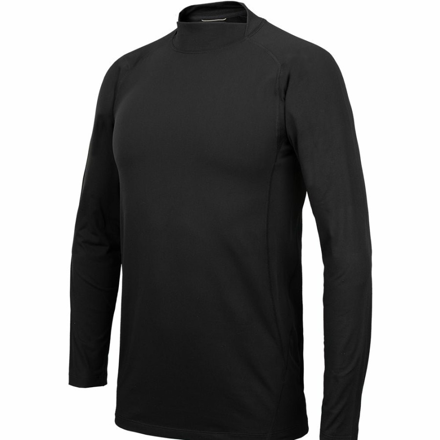 Technology Flying Cross Base Layers | Pro Fit Split Mock Neck Long Sleeve Base Layer Shirt