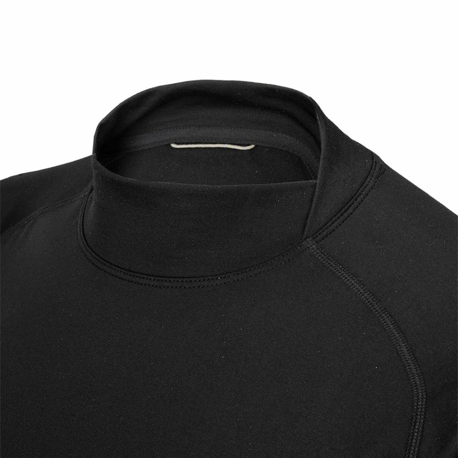 Technology Flying Cross Base Layers | Pro Fit Split Mock Neck Long Sleeve Base Layer Shirt