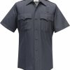 MEN Flying Cross Uniform Shirts | Justice 75% Poly/25% Wool Men'S Short Sleeve Shirt W/Zipper