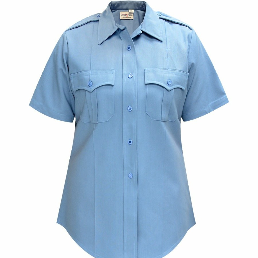 WOMEN Flying Cross Uniform Shirts | Deluxe Tropical 65% Poly/35% Rayon Women'S Ss Shirt