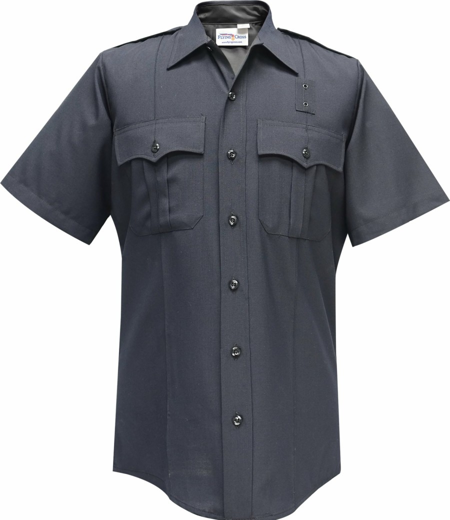 MEN Flying Cross Uniform Shirts | Justice Men'S Short Sleeve Shirt Navy Blue