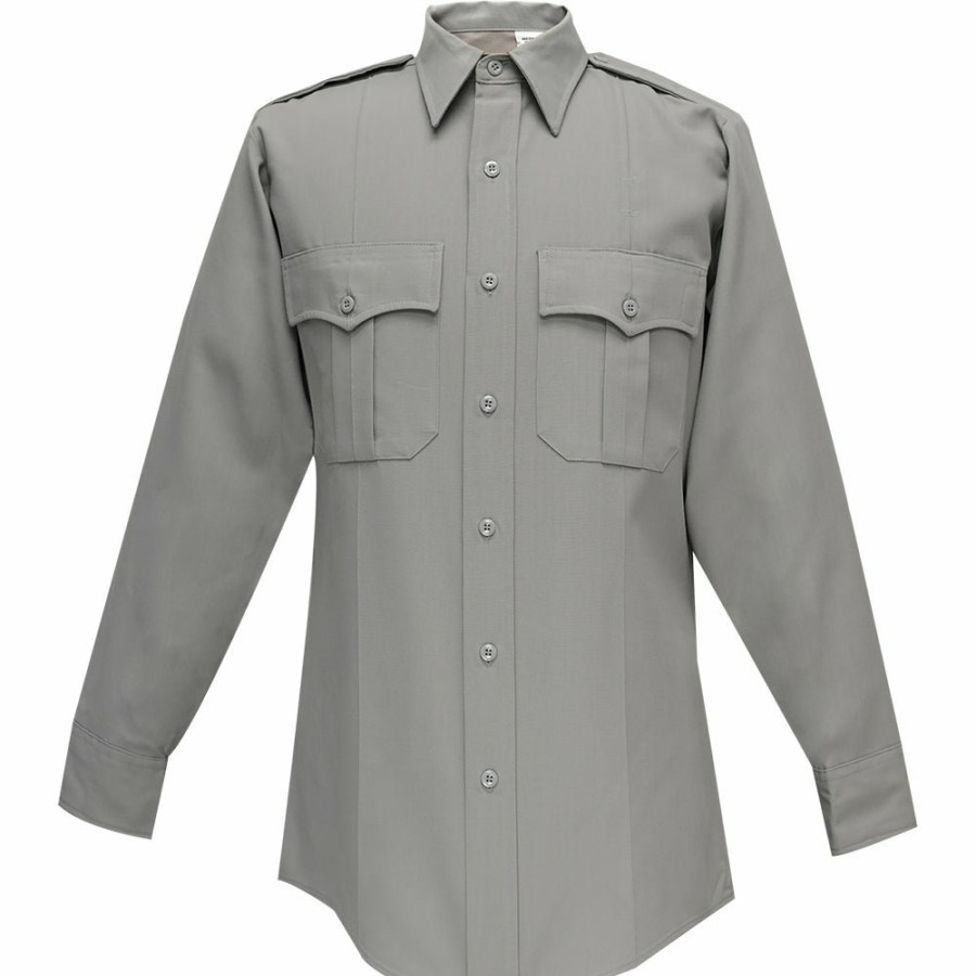 MEN Flying Cross Uniform Shirts | Deluxe Tropical 65% Poly/35% Rayon Mens Long Sleeve Shirt