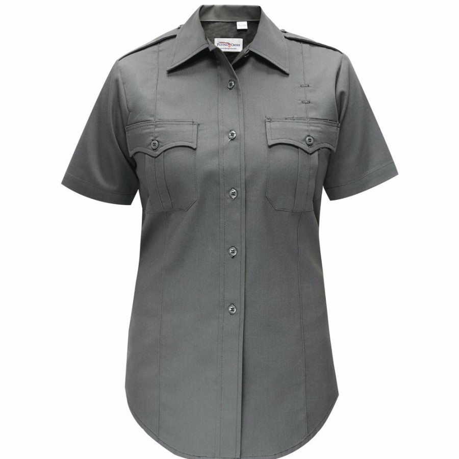 WOMEN Flying Cross Uniform Shirts | Valor 65 Poly/35 Cotton Womens Short Sleeve Shirt