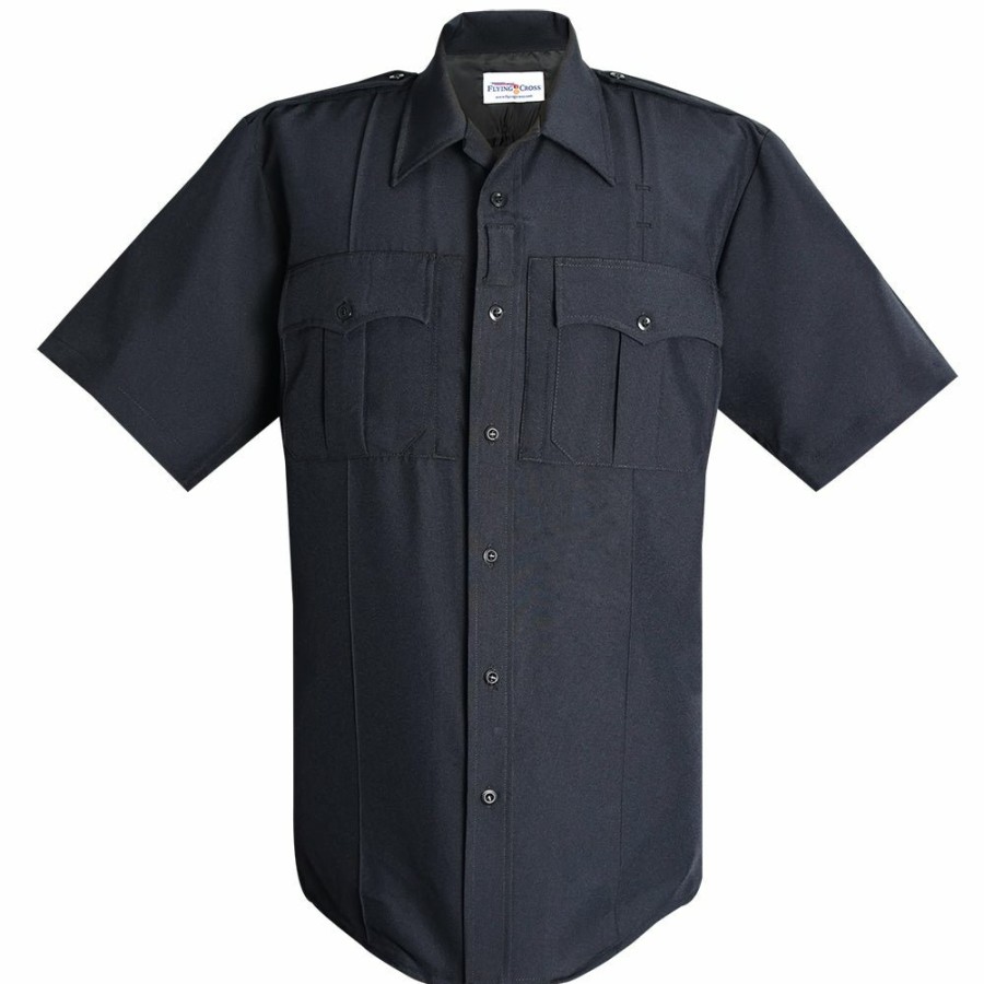 MEN Flying Cross Uniform Shirts | Power Stretch Justice 75% Poly/25% Wool Men'S Shirt