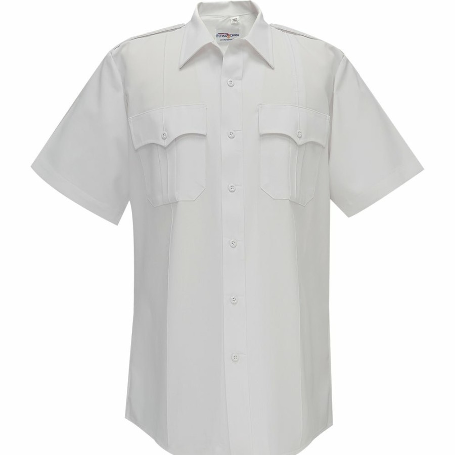 INDUSTRY Flying Cross Station Wear Uniforms | Duro Poplin 65% Poly/35% Men'S Short Sleeve Shirt