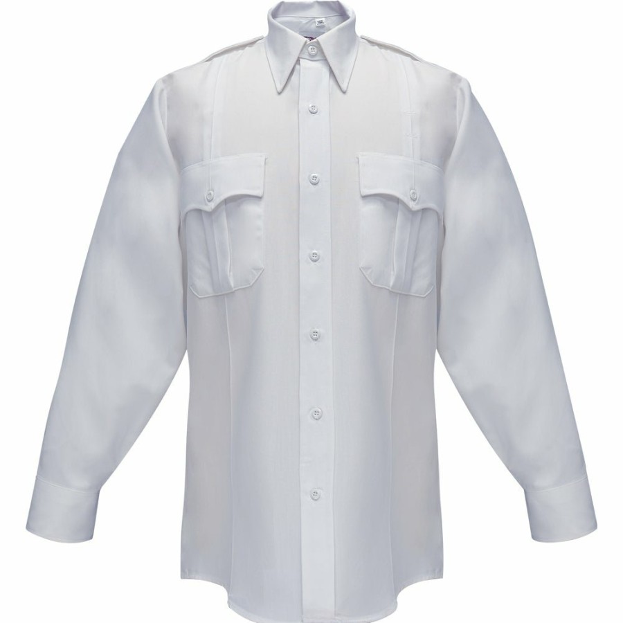 MEN Flying Cross Uniform Shirts | Duro Poplin 65% Poly/35% Cotton Mens Long Sleeve Shirt