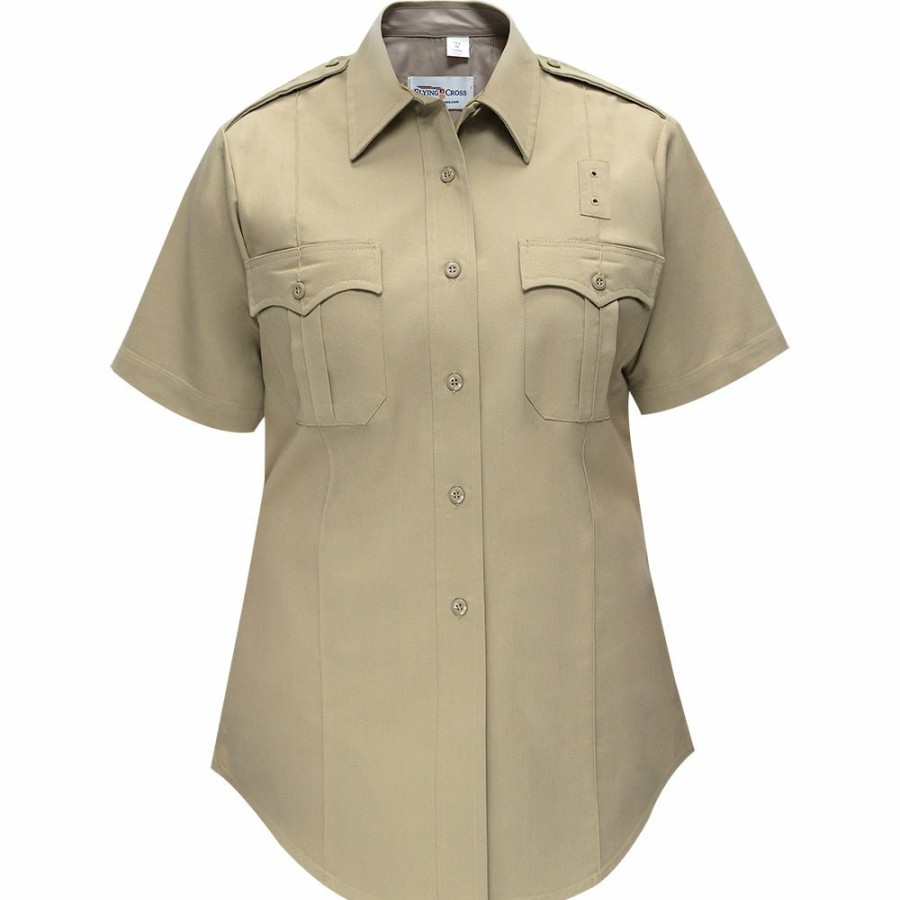 WOMEN Flying Cross Uniform Shirts | Justice Poly/Wool Women'S Short Sleeve Shirt