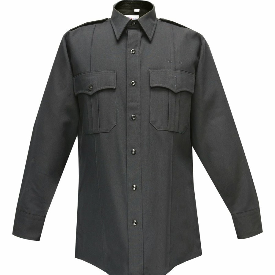 MEN Flying Cross Uniform Shirts | Oh Mens Sheriff Ls Shirt W/Zipper —100% Polyester