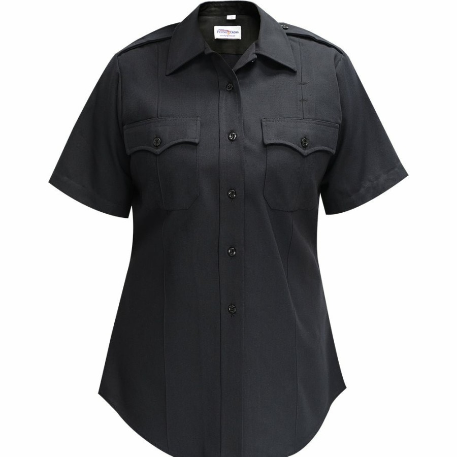 WOMEN Flying Cross Uniform Shirts | Deluxe Tropical Womens Short Sleeve Shirt 254R66