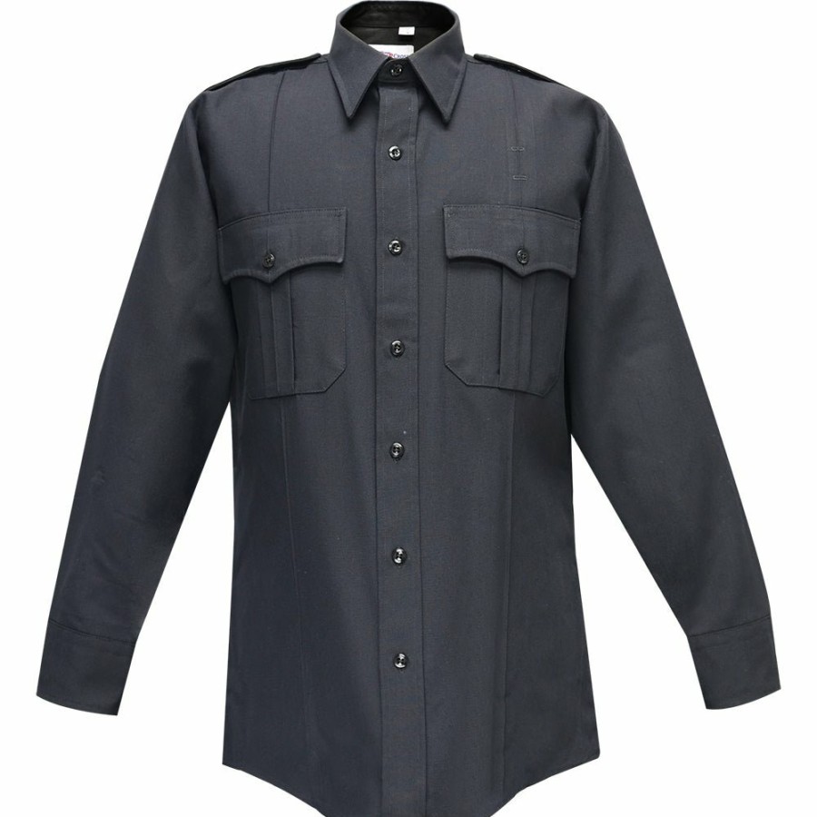 MEN Flying Cross Uniform Shirts | Command Polyester Mens Long Sleeve Shirt W/Zipper