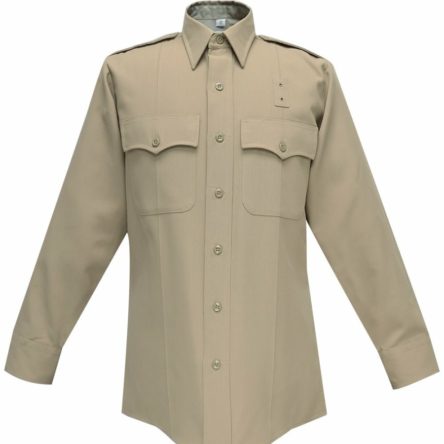 MEN Flying Cross Uniform Shirts | Deluxe Tropical Poly/Rayon Mens Long Sleeve Shirt