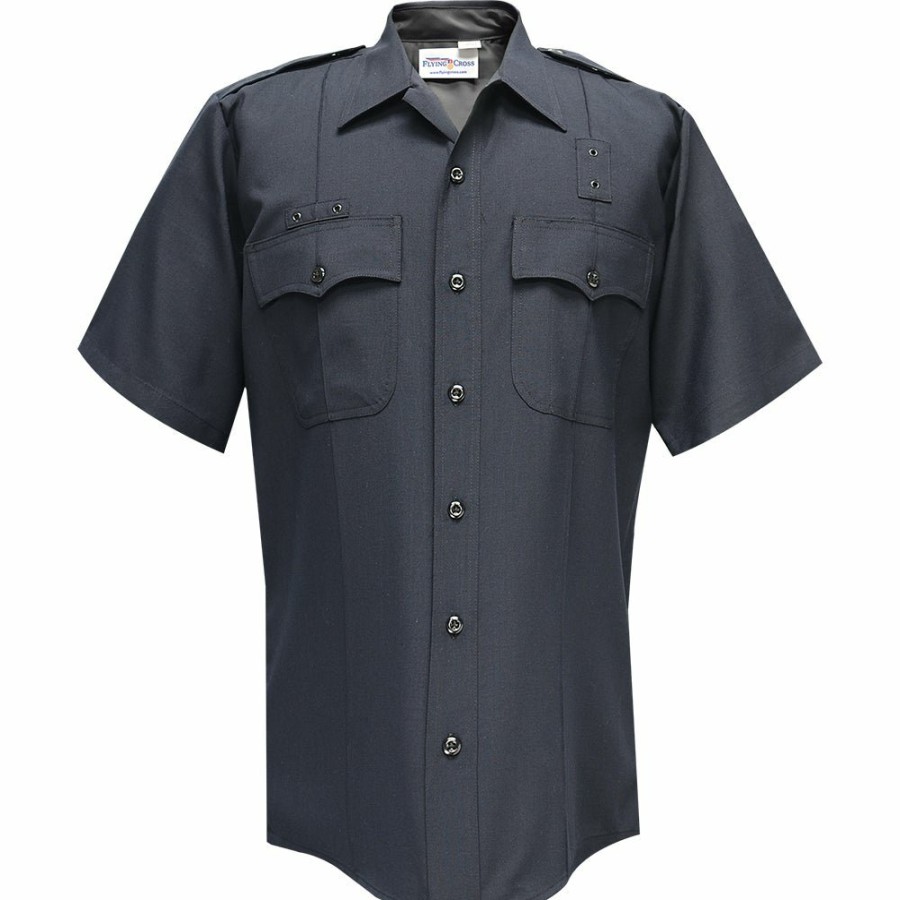 INDUSTRY Flying Cross Station Wear Uniforms | Justice 75% Poly/25% Wool Men'S Short Sleeve Shirt