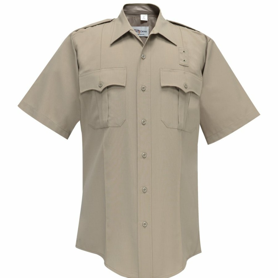 MEN Flying Cross Uniform Shirts | Justice 75% Poly/25% Wool Mens Short Sleeve Shirt