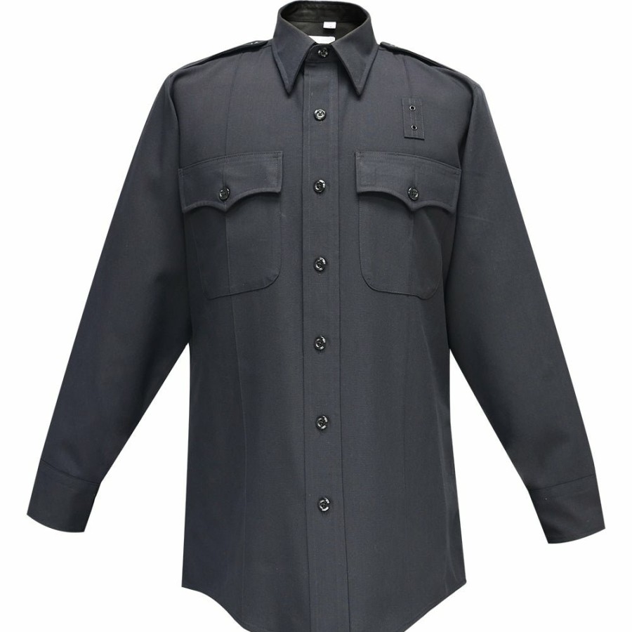 MEN Flying Cross Uniform Shirts | Deluxe Tropical 65% Poly/35% Rayon Mens Long Sleeve Shirt