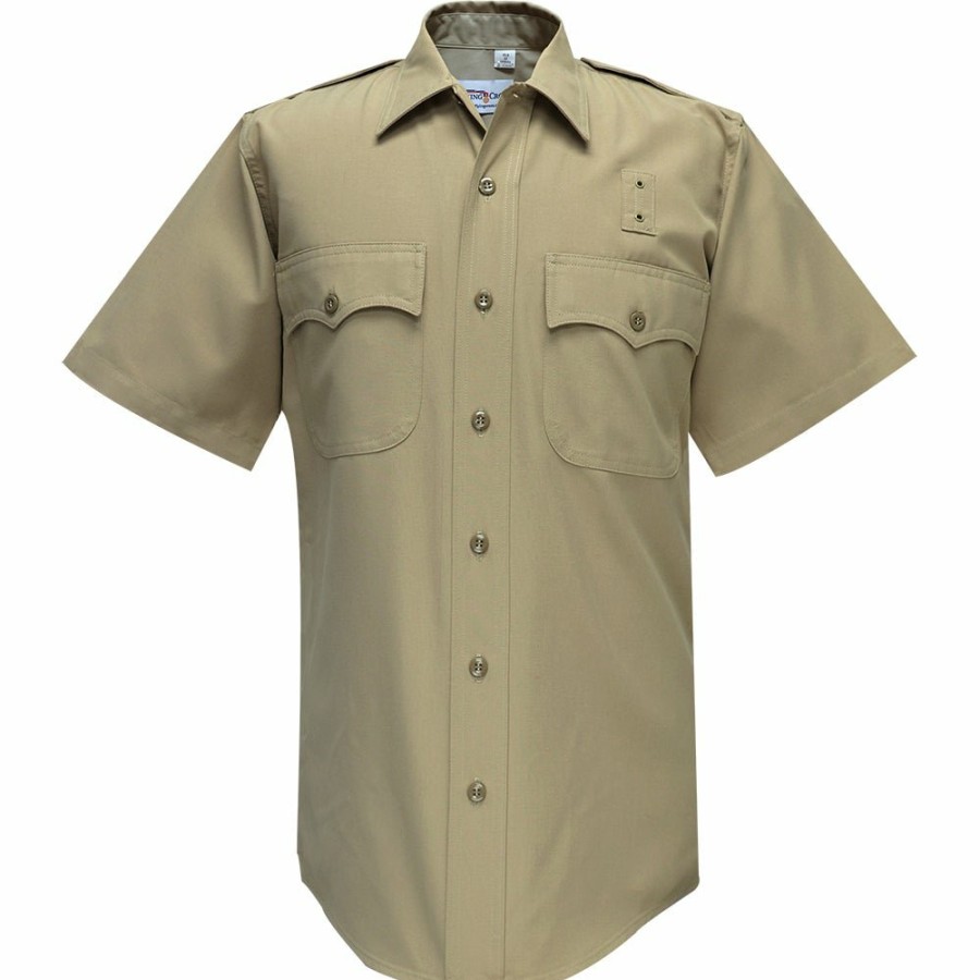 MEN Flying Cross Uniform Shirts | Chp 65% Polyester/35% Rayon Short Sleeve Shirt