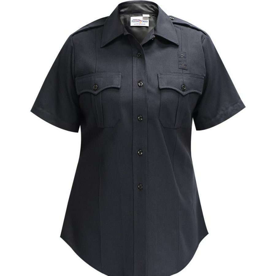 WOMEN Flying Cross Uniform Shirts | Justice 75% Poly/25% Wool Women'S Short Sleeve Shirt